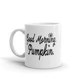 Good Morning. Pumpkin. Lifestyle White Glossy Coffee Tea Cup Mug, Mug, $ 17.50, A Moment Of Now™